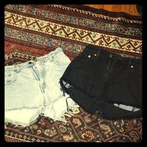 2-Pair Vintage Levi's 550 Highwaist Cutoff Shorts